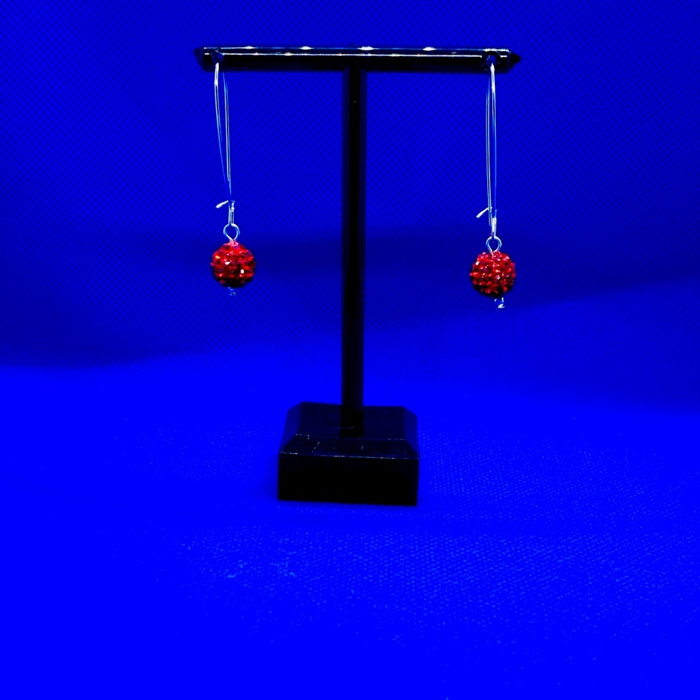 Red Pave Earrings